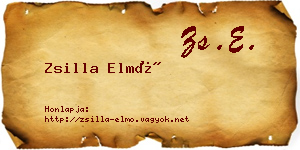 Zsilla Elmó névjegykártya
